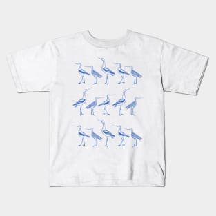 Birds in Blue Kids T-Shirt